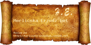 Herlicska Erzsébet névjegykártya