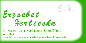 erzsebet herlicska business card